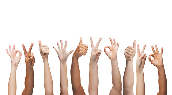 human hands showing thumbs up, ok and peace signs À˹ά¼Ó˹9888(ÖйúÓÎ)¹Ù·½ÍøÕ¾